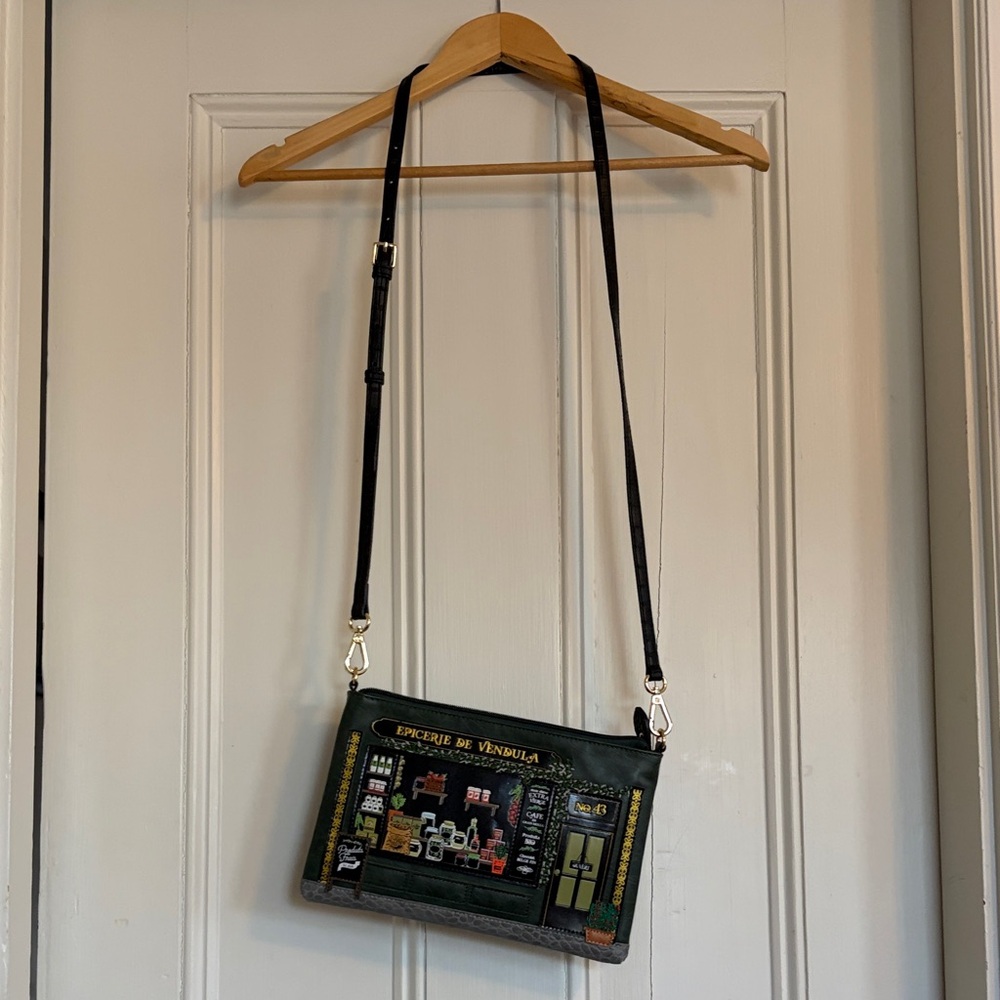 Vendula London Green Storefront Crossbody Bag - Picture 3 of 11